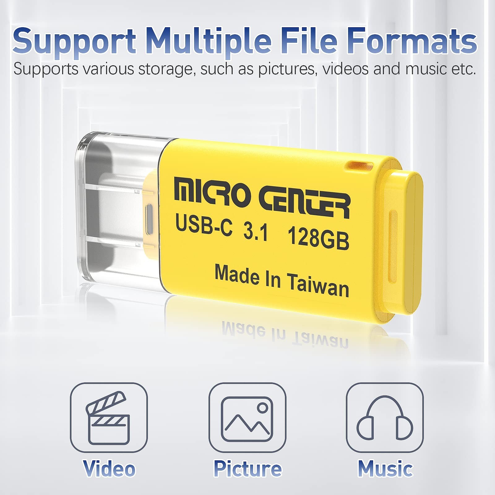 INLAND Micro Center Super Speed 2 Pack 128GB Type-C USB 3.0/USB 3.1 Gen 1 Min…