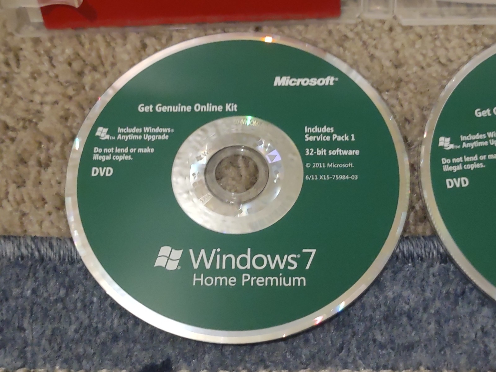 Microsoft Windows 7 Home Premium Full 32 Bit & 64 Bit DVD MS WIN No Retail Box