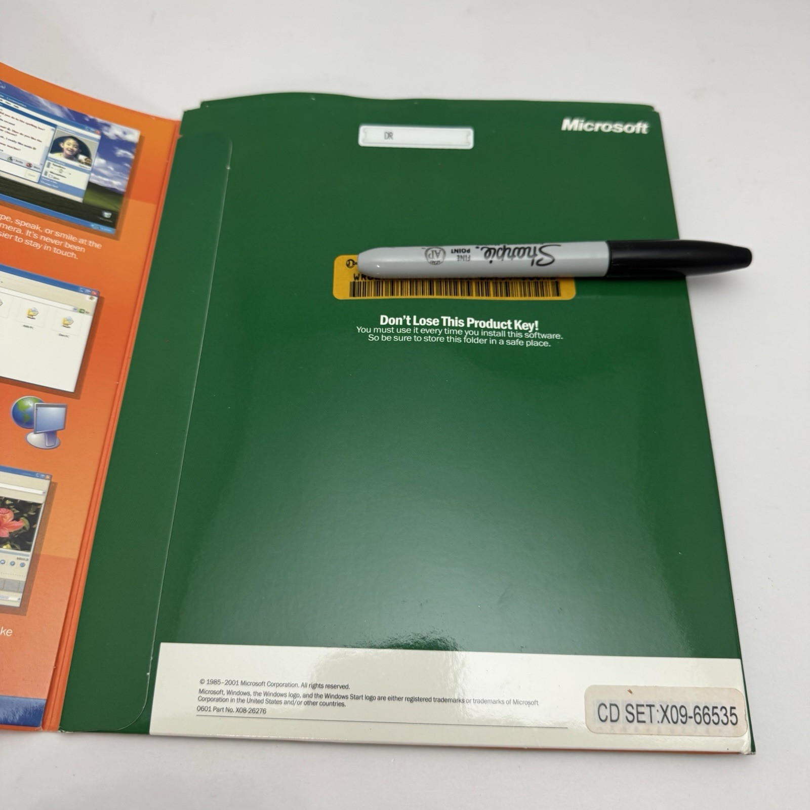 Microsoft Windows XP Home Edition Upgrade Version 2002 w Key USED