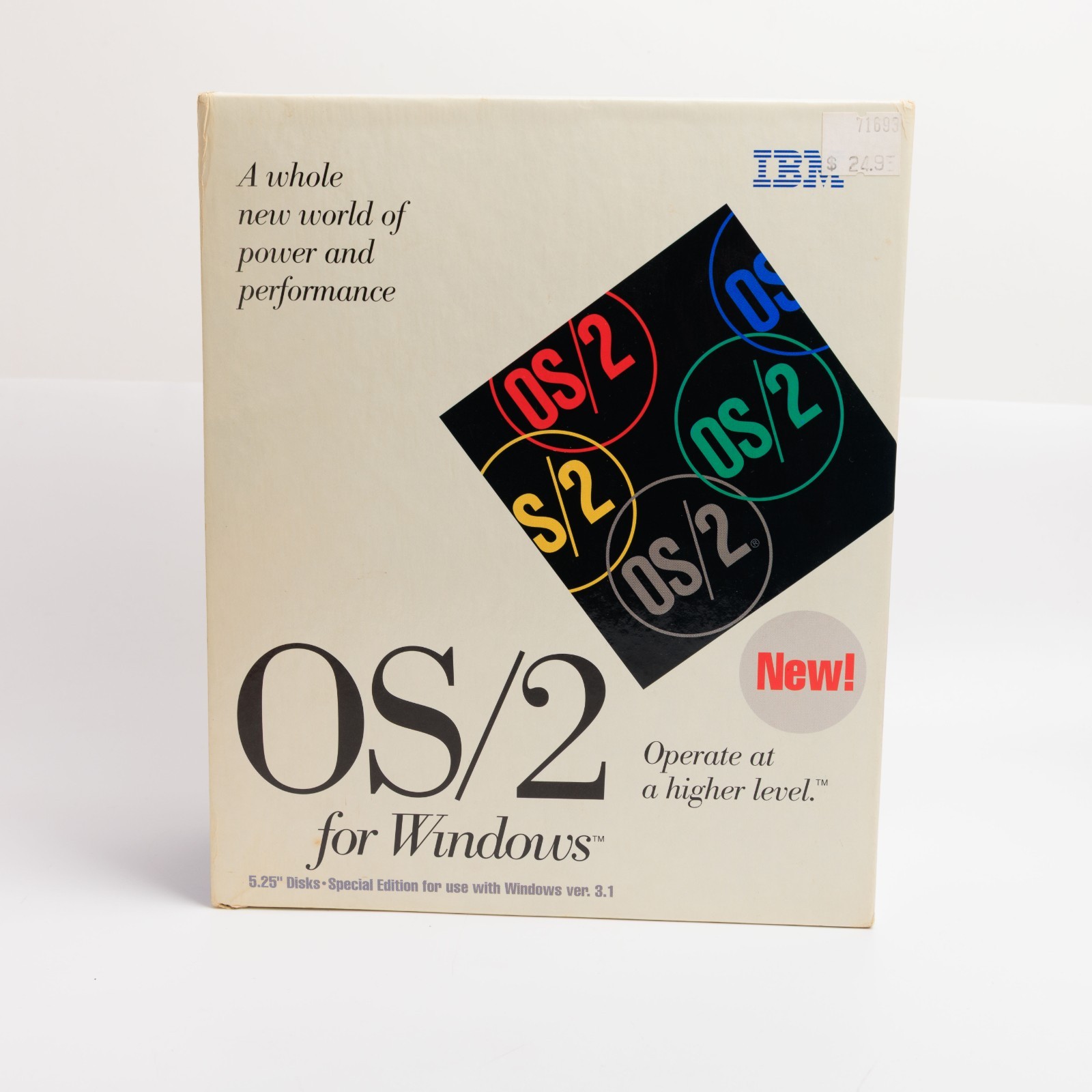 OS/2 for Windows 3.1 5.25″ Disks open box