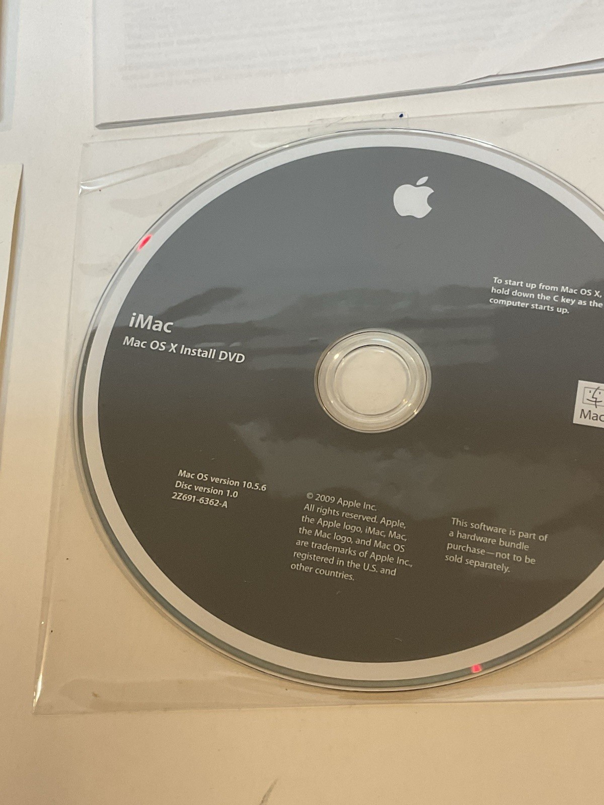 Macintosh iMac OS X 10.5.6 Install DVD OEM