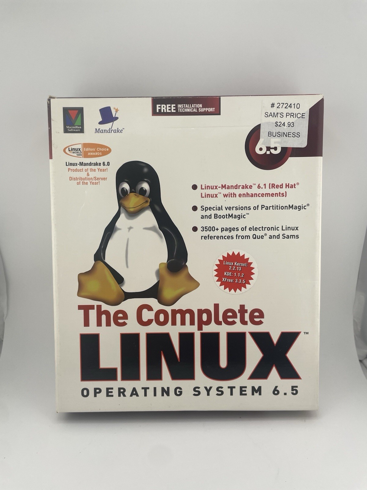 RED HAT LINUX MANDRAKE 6.5 DELUXE OPERATING SYSTEM CIB