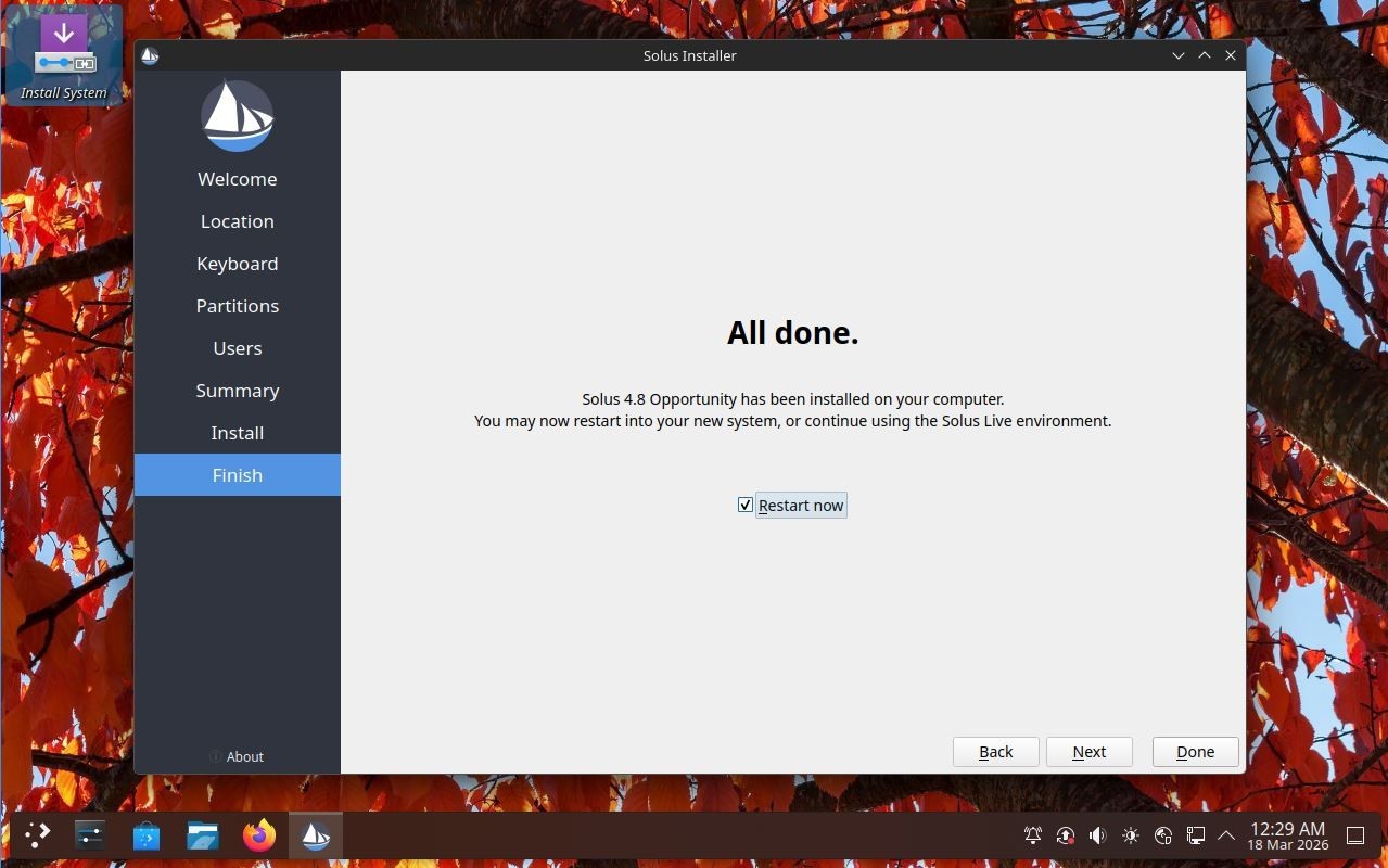 Solus 2025 XFCE – Bootable USB Live Installer – PC & Intel Mac – UEFI/BIOS