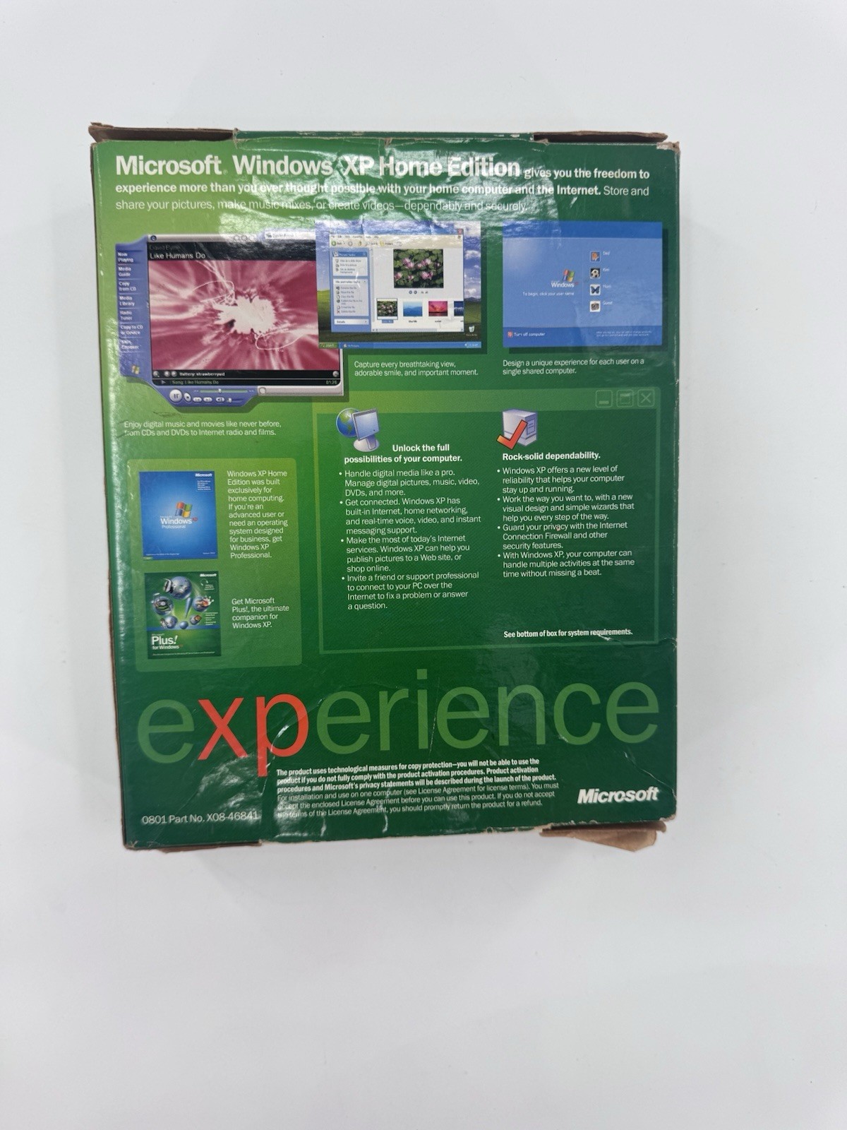 Microsoft Windows XP Professional SP2 Upgrade 2002 Big Box PC w Product Key VTG