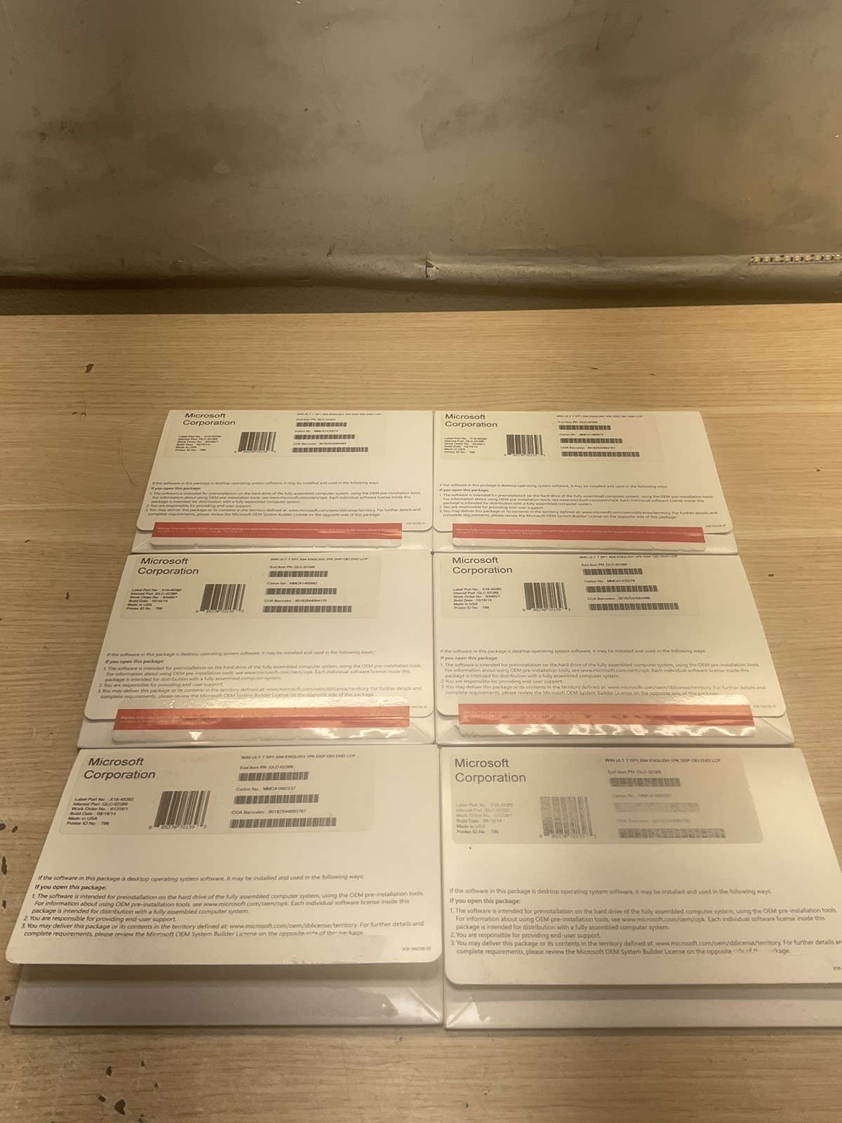 Microsoft Windows Win Pro 7 SP1 X64 English DSP OEI/PREOWNED/JUA2741
