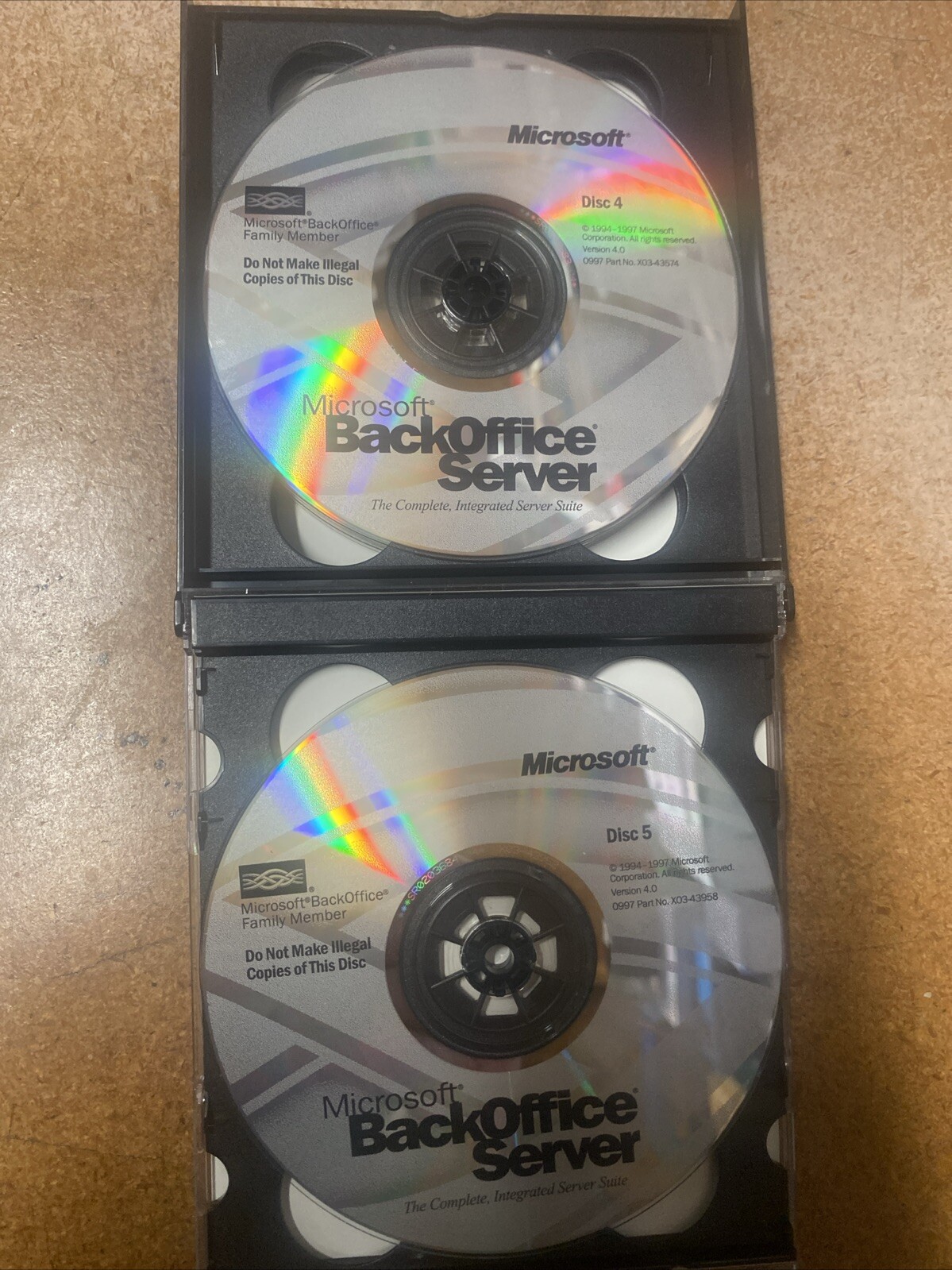 Microsoft 1997 BackOffice Server Version 4.0 6-Discs