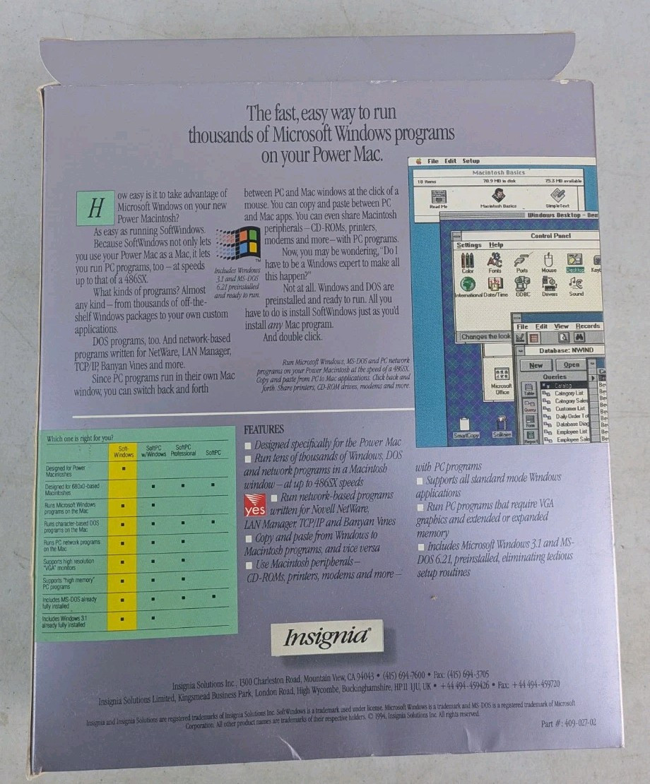 Soft Windows Insignia For Mac With Box