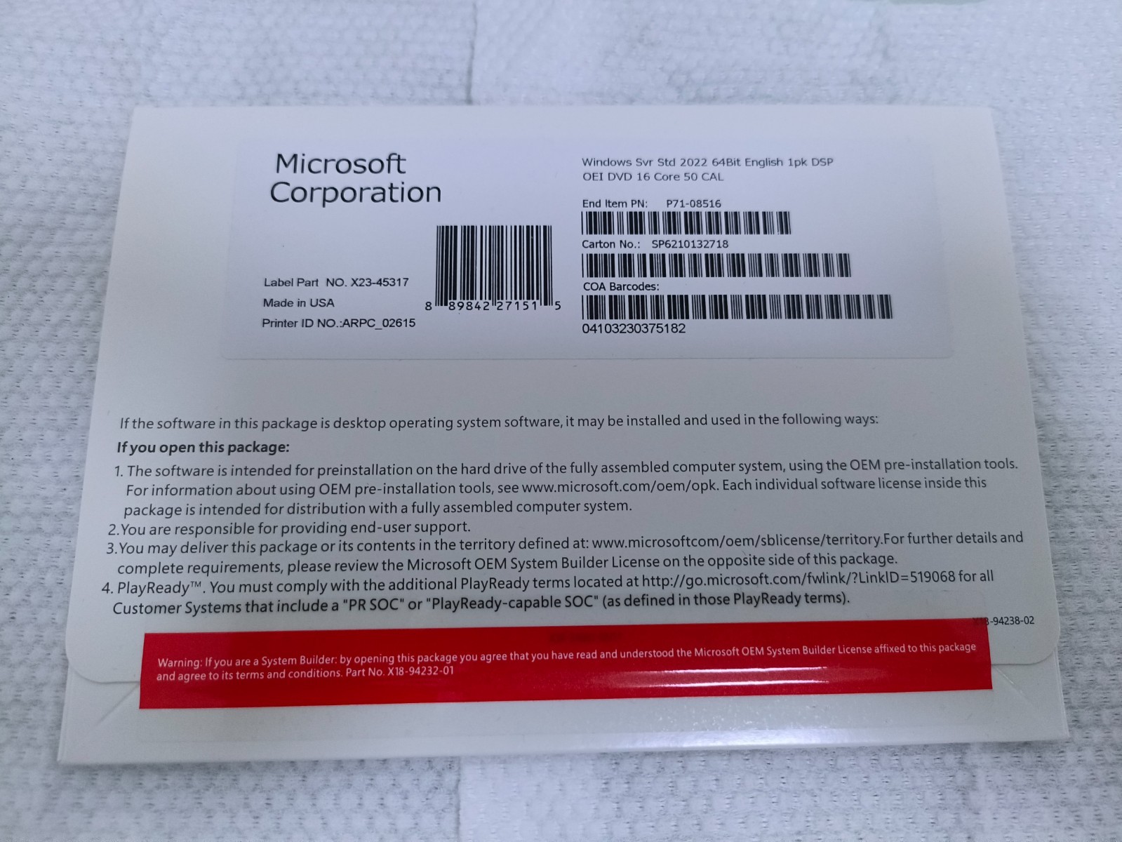 Win Server 2019/2022/2025 Standard 64-bit License Key & DVD 16 Core 50 CAL NEW