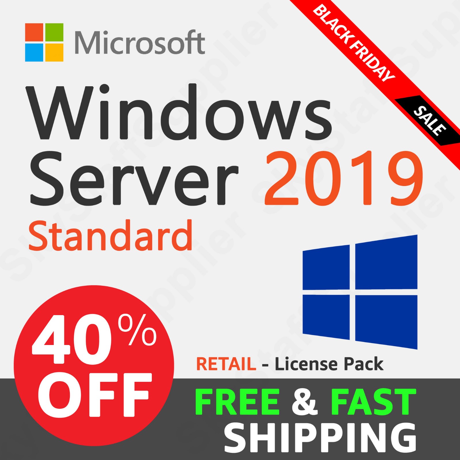 Windows Server 2019 STANDARD x64 24 CORE License Key + 10 CALs RETAIL PACK