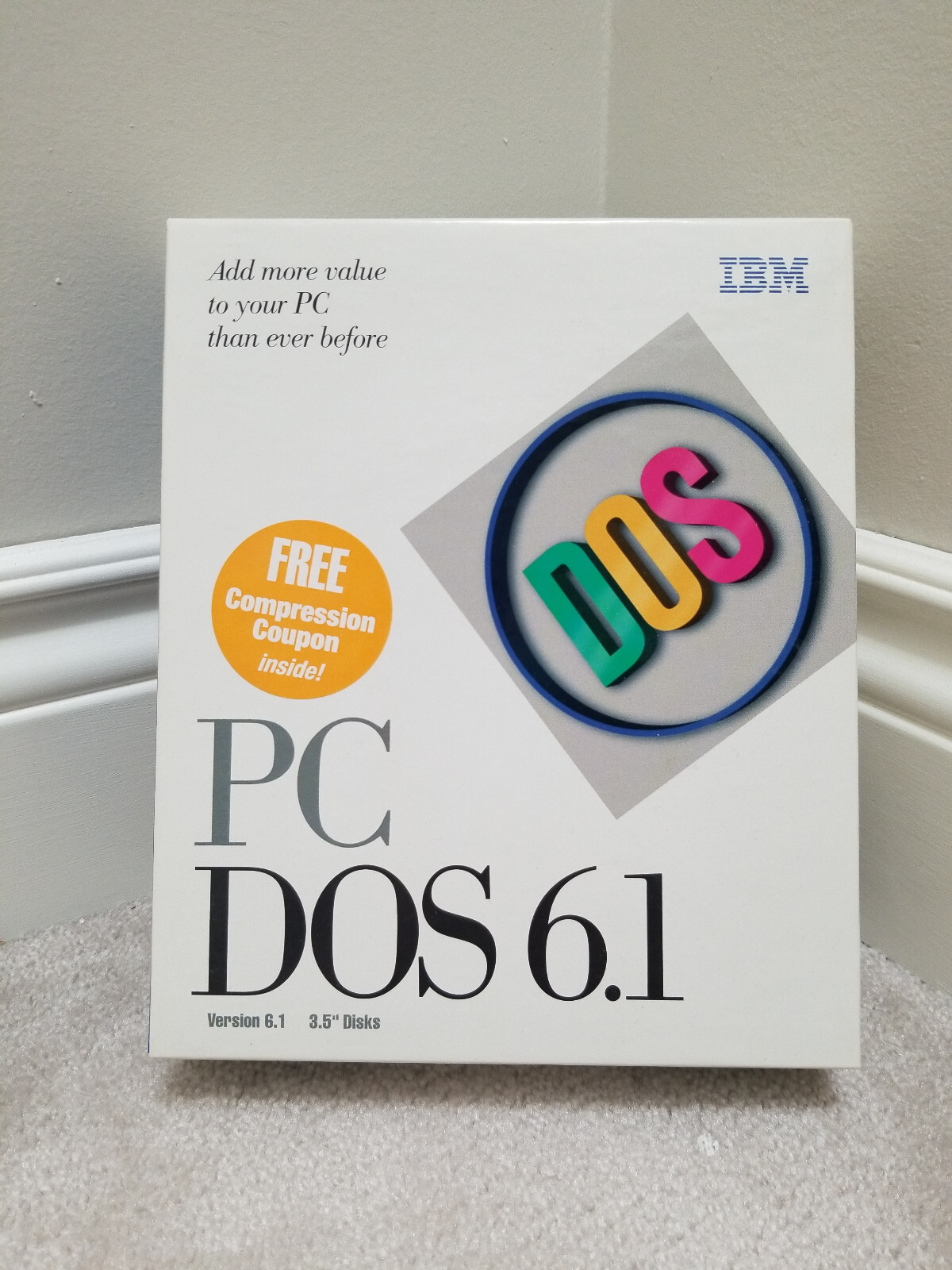 IBM PC DOS 6.1 Base Edition 61G1550 – Retail Big Box Version!