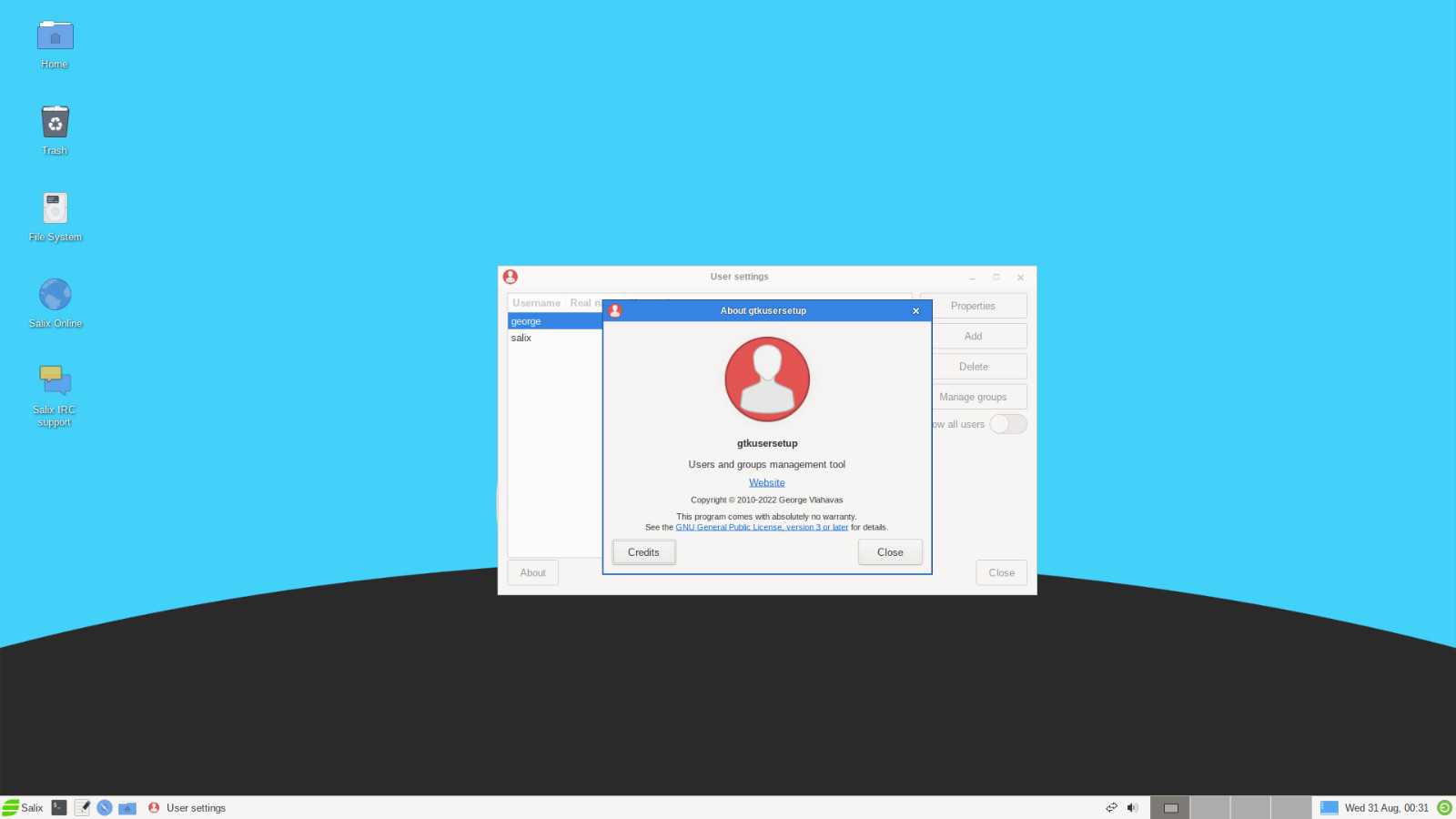 Salix Linux 15.0 – DVD or USB Flash Drive