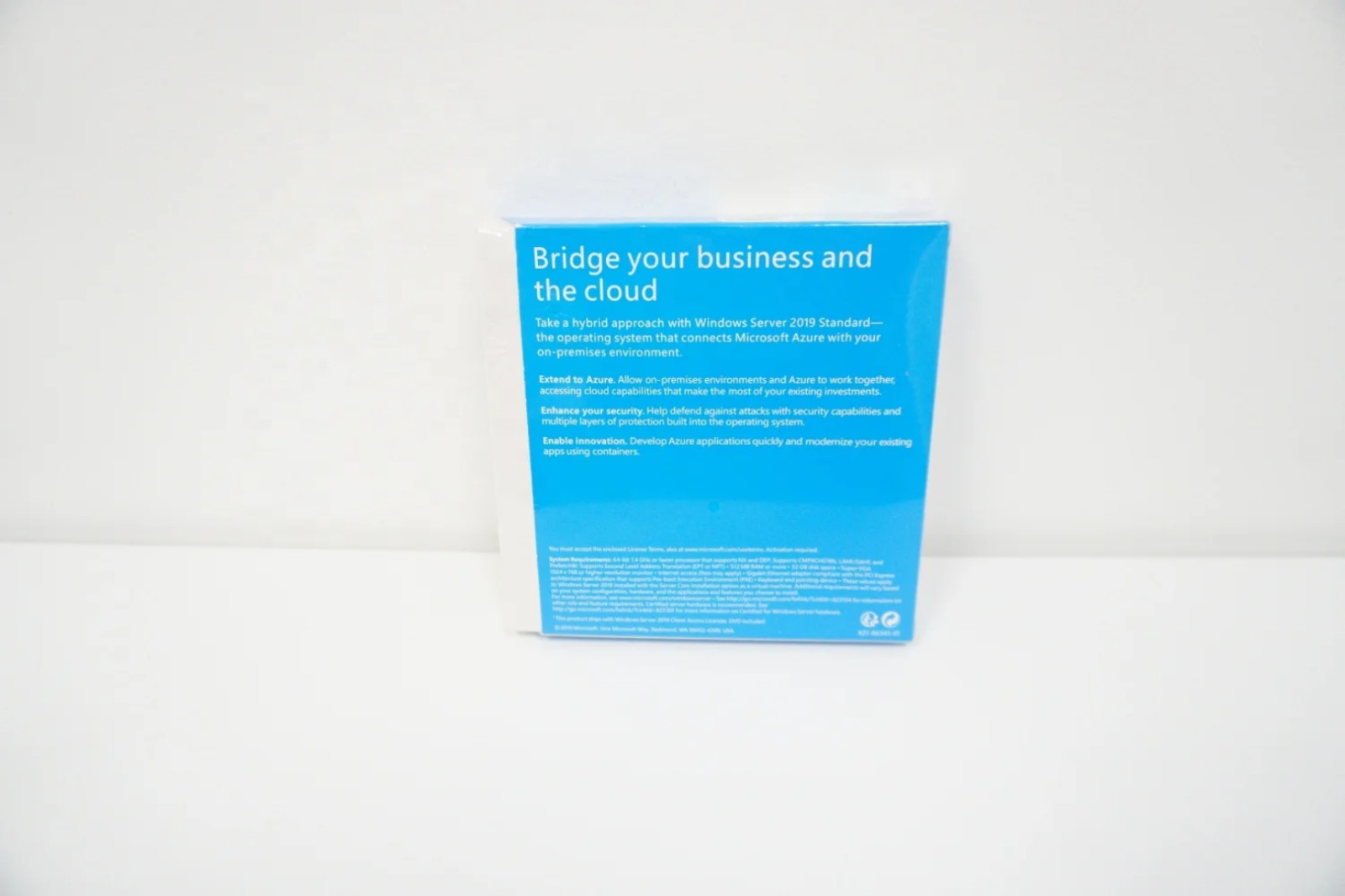 Windows Server 2019 Standard Box Pack – 1 Server License (5 CAL)