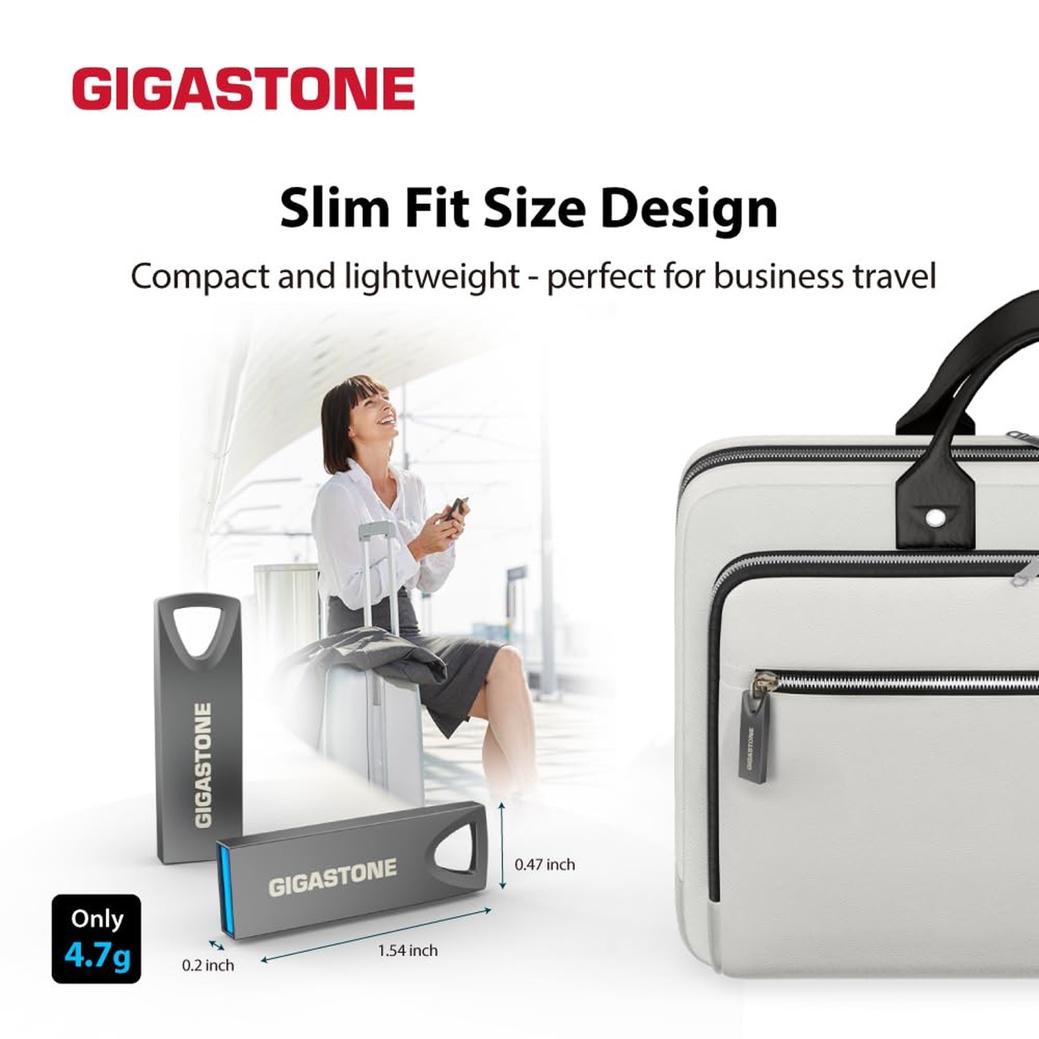 GIGASTONE 128GB Slim Fit Flash Drive (2 Pack) Z70 USB 3.2 Gen 1, 120MB/s Ultr…