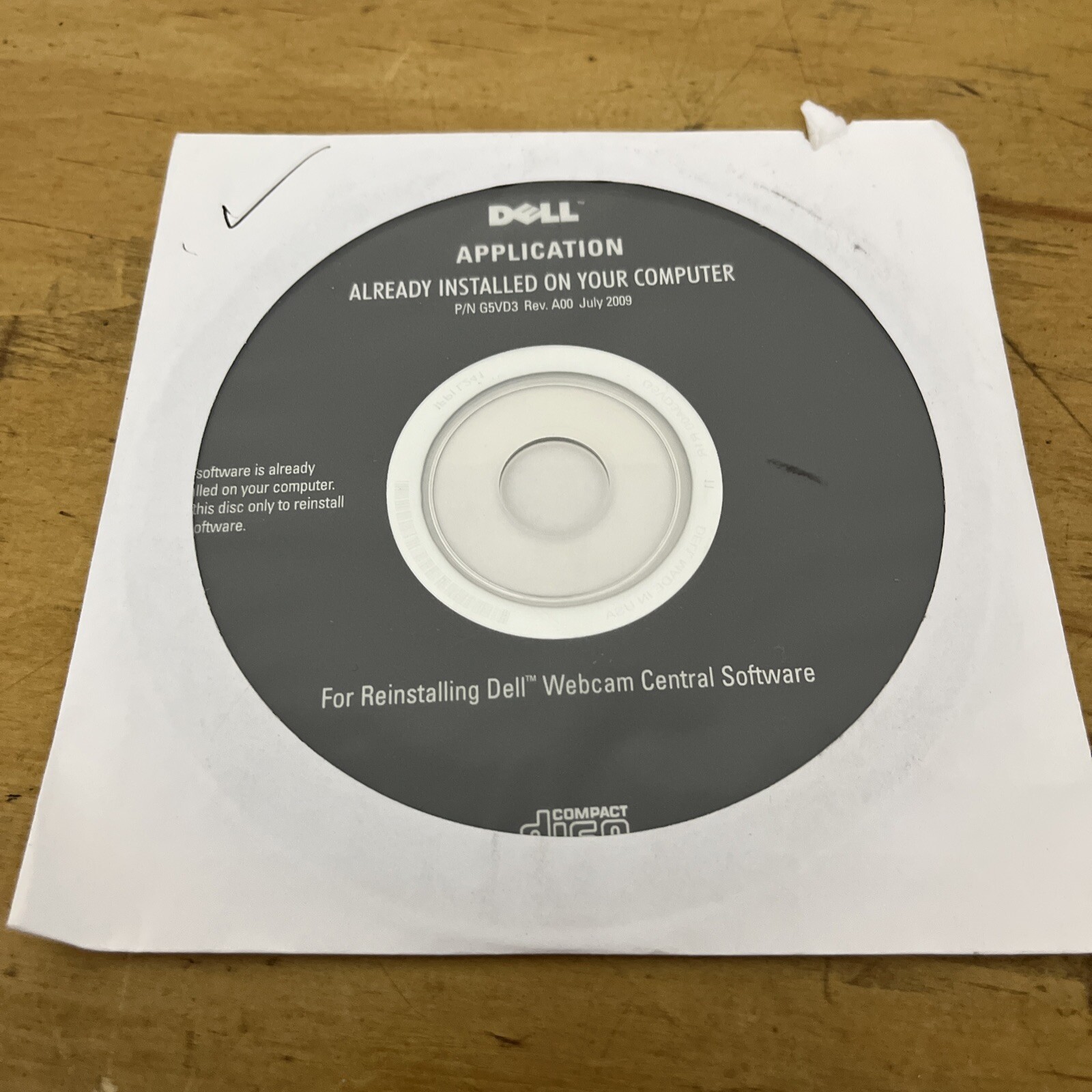 Dell Application Cyberlink PowerDVD DX 8.2 Software Reinstalling CD-ROM 2009