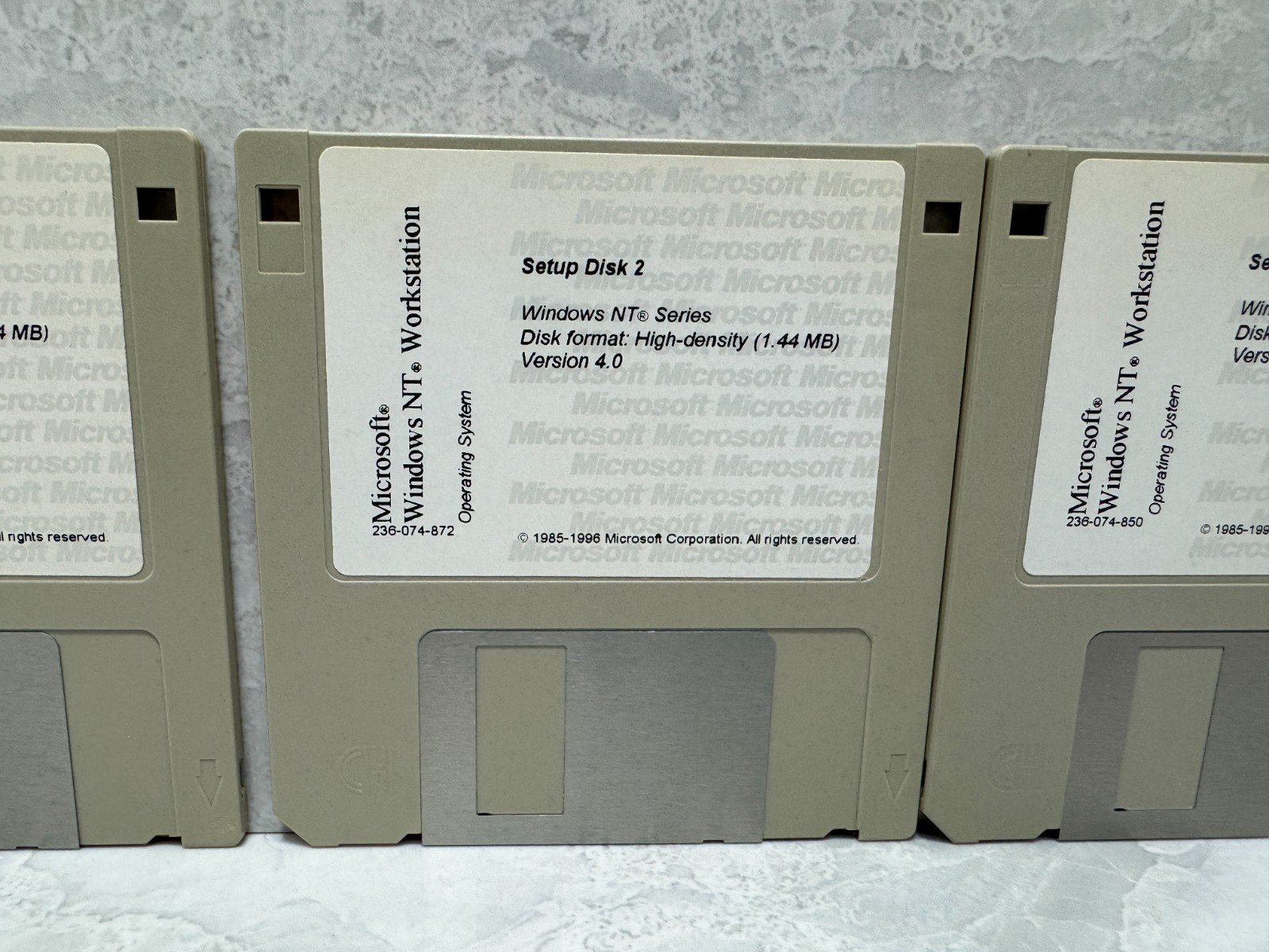 Microsoft Windows NT Workstation 4.0 Setup Disks 1–3 • Original 3.5″ Floppy Disk