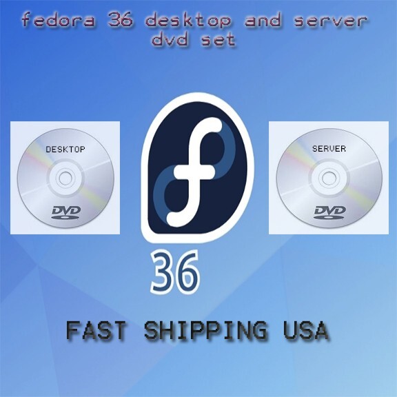 Fedora Workstation and Server DVD SET LONG TERM Latest Release Fast Shipping USA