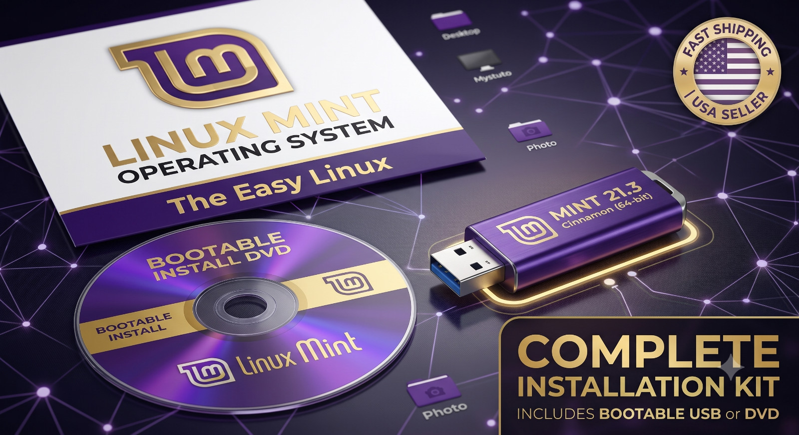 🔥Linux Mint Installer🔥Latest Version🔥32bit or 64bit🔥USB or DVD🔥