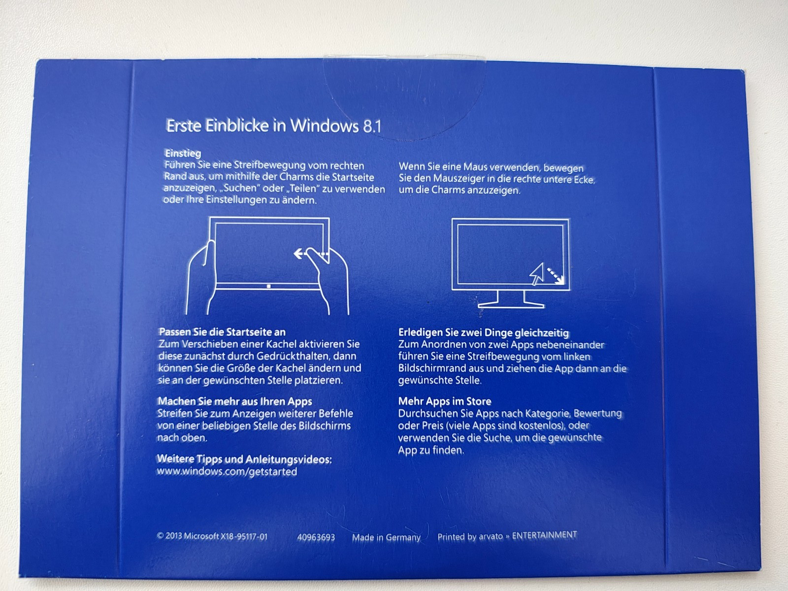 Windows 8.1 PRO FULL VERSION OEM License German 64 Bit CD also for Windows 10 / 11