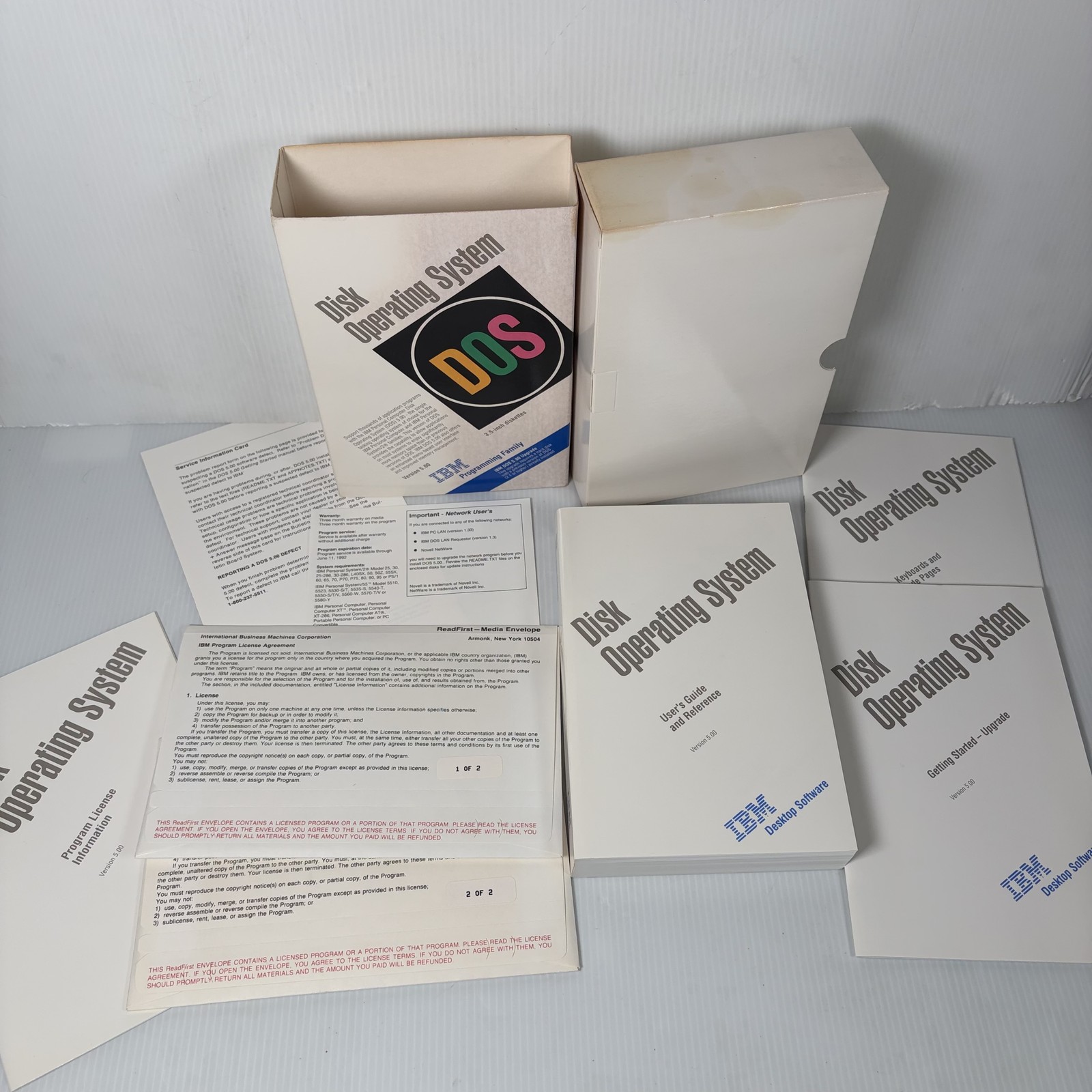 Vintage IBM DOS 5.0 Upgrade Kit Disk Operating System Software 3.5″ Floppy Disks