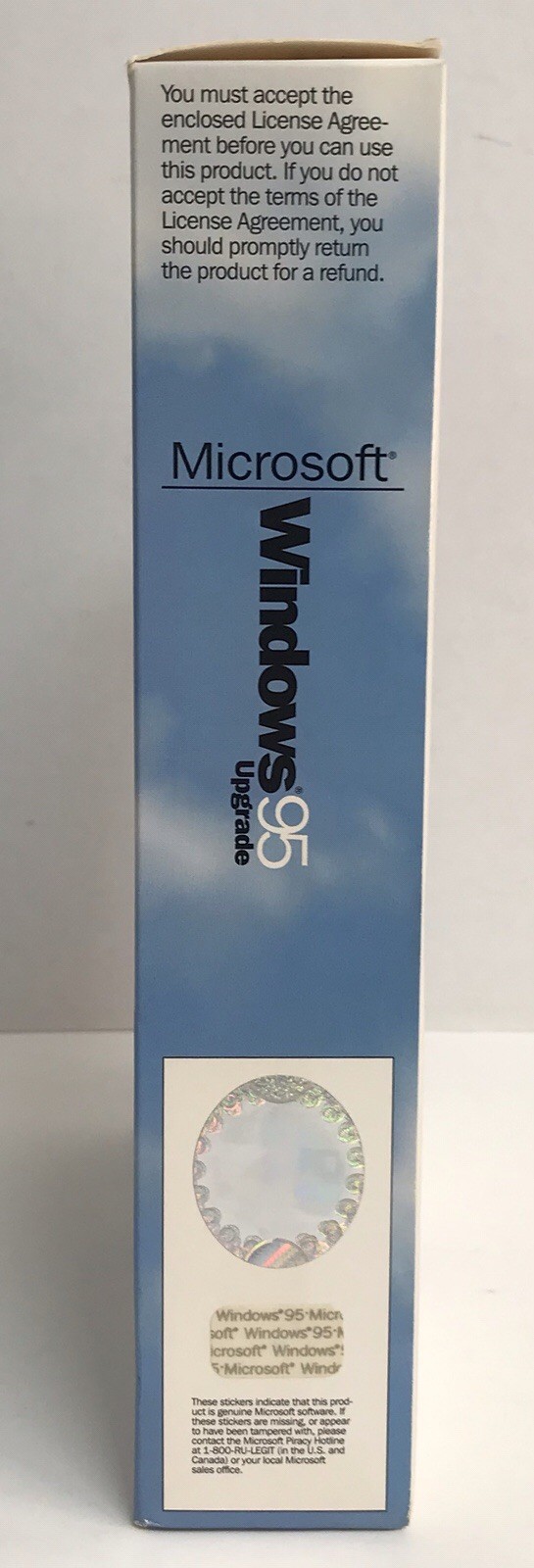 Microsoft Windows 95 Upgrade Big Box Software with CD-ROM, Product Key, Manual