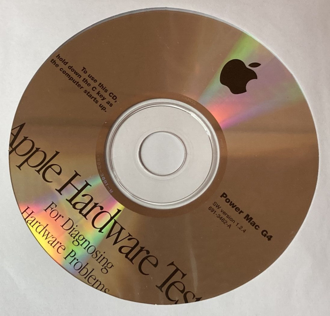 Apple Hardware Test CD Disc for Power Mac G4 SW Version 1.2.4