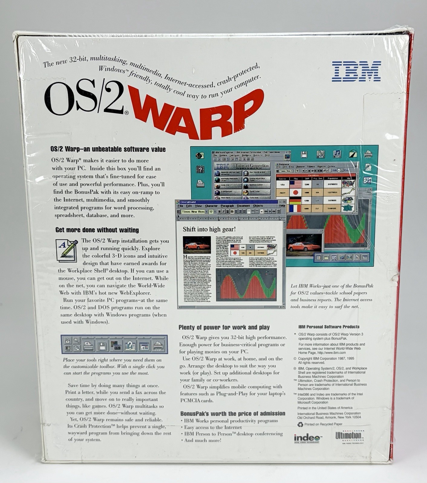 NEW SEALED IBM OS/2 Warp Connect Version 3 3.5″ Disk Vintage Computer Software