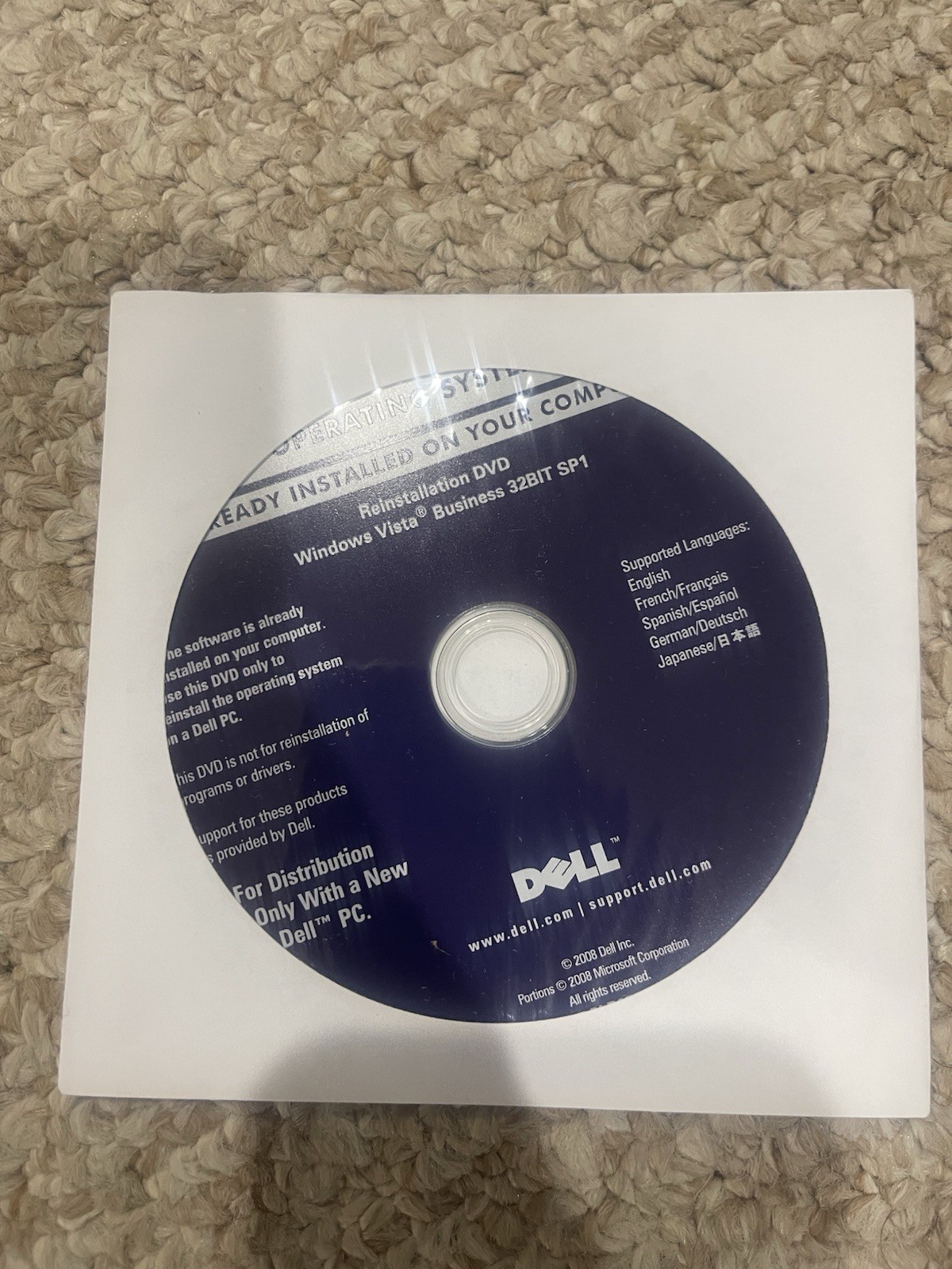 Lot of Dell Windows XP SP2 SP3 Vista Business Recovery Reinstall CDs OEM Sealed