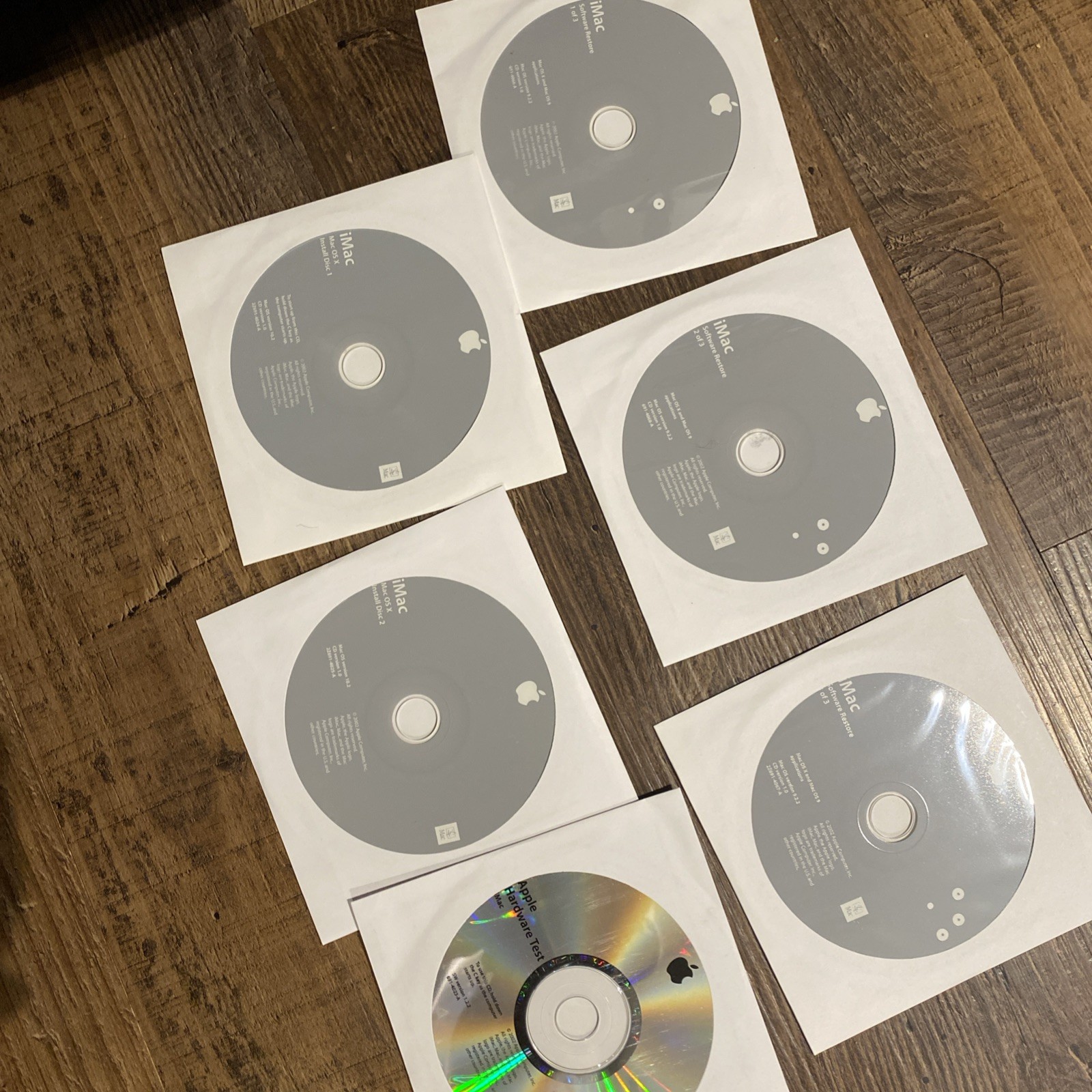 Apple IMAC SOFTWARE RESTORE OS VERSION 9.2.2 (6 Disks)