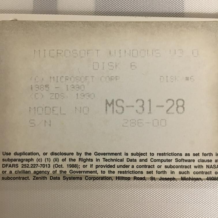 UNTESTED – MISSING DISK 5 – Microsoft Windows V 3.0 3.5″ Floppy Disks OS Install