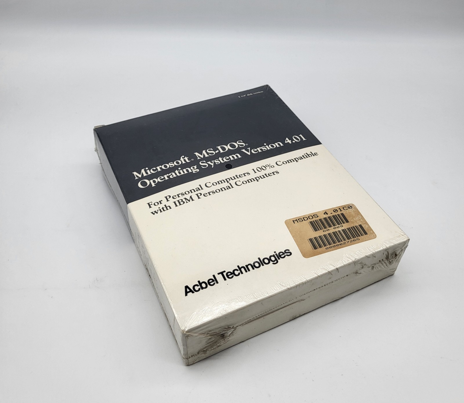 Microsoft MS-DOS 4.01 OEM ACBEL Factory Sealed 5.25″ IBM PC XT Software