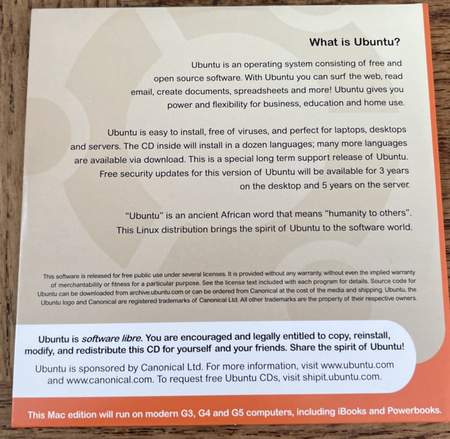 Ubuntu Linux Version 6.06 LTS Software