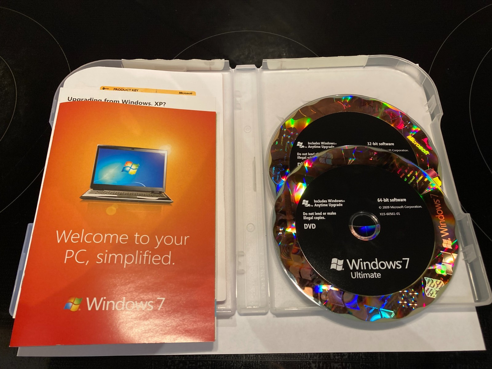 Used Microsoft Windows 7 Ultimate 32 Bit / 64 Bit Full Box 1 User Read Desc.