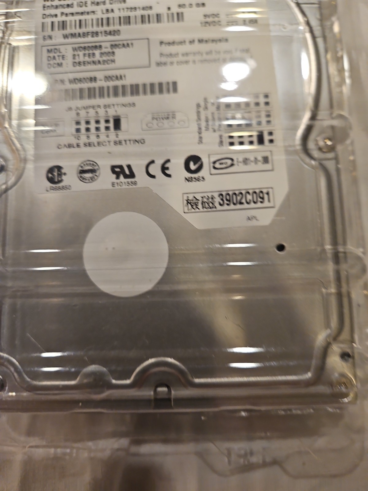 WD Caviar WD600 60GB E-IDE HDD w/ Ubuntu 18.04.6 LTS 32bit OS Bootable