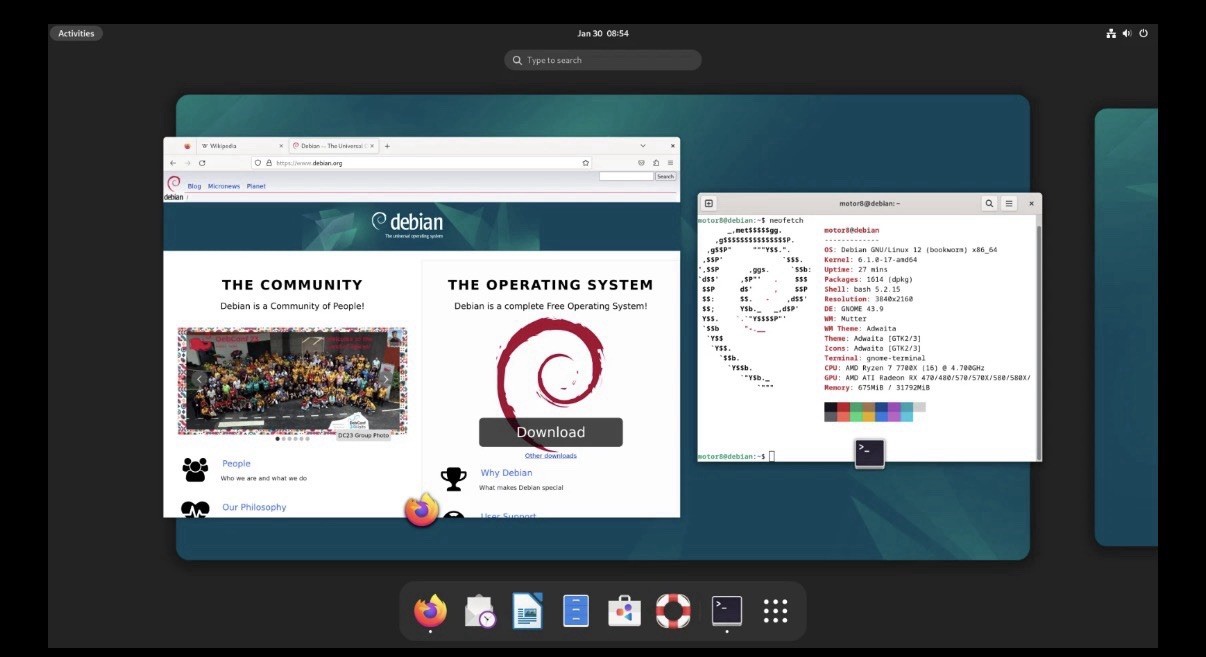 Debian 12 Bookworm Linux Install DVD 64-Bit Live Boot Disc US Seller