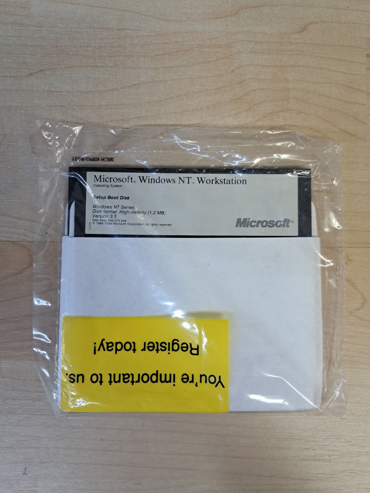 Windows NT Workstation Floppy Disk, 3.5 Sealed