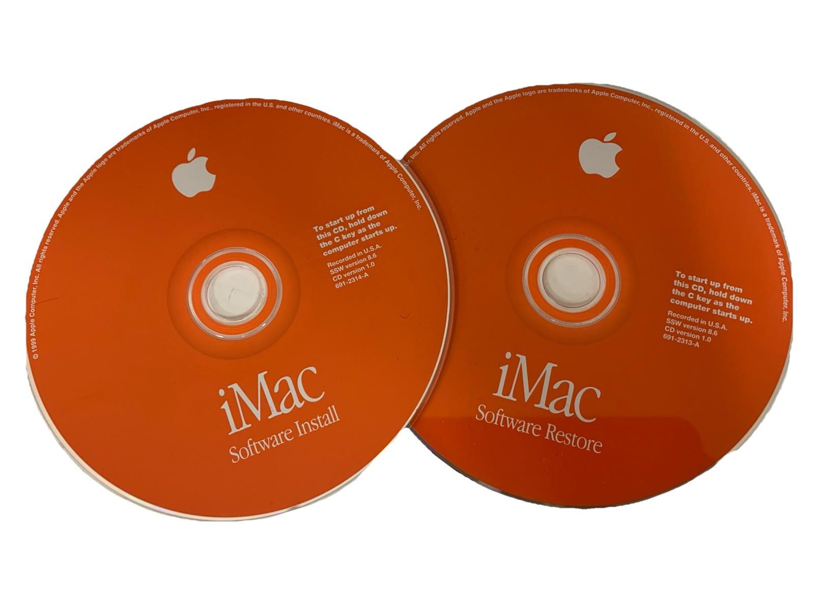 1999 Apple iMac M4984 Software Restore Ver 1.0 Set OS 8 8.6 691-2313-A