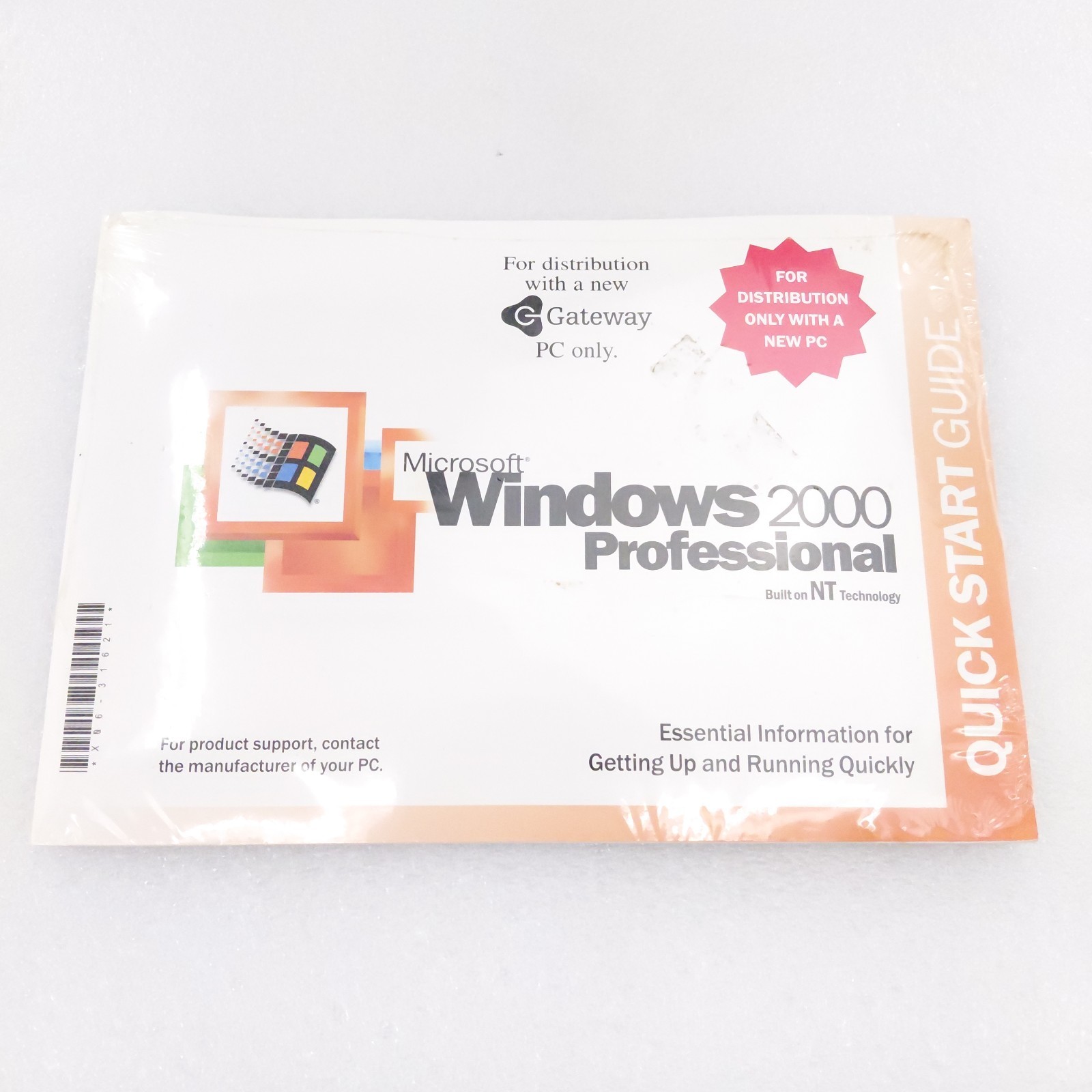 Microsoft Windows 2000 Professional SR-1 & Quick Startup Guide For Gateway PC