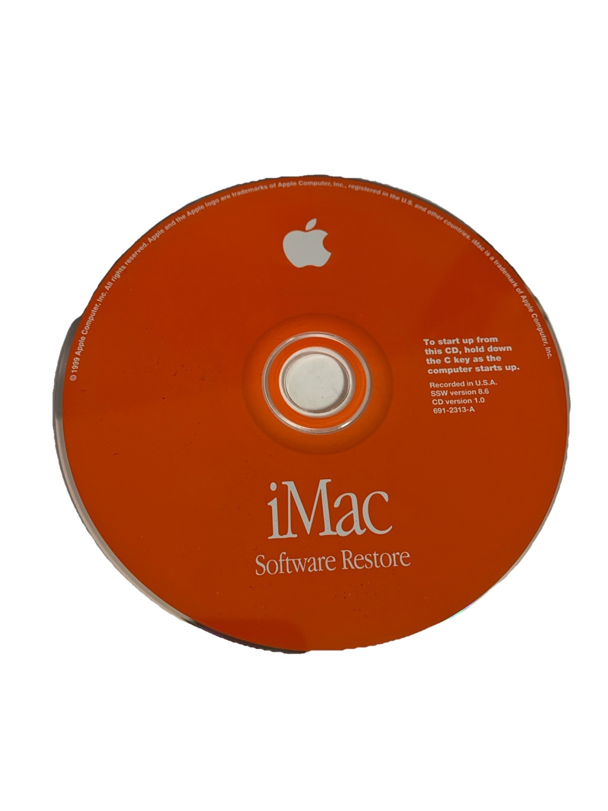 1999 Apple iMac M4984 Software Restore Ver 1.0 Set OS 8 8.6 691-2313-A
