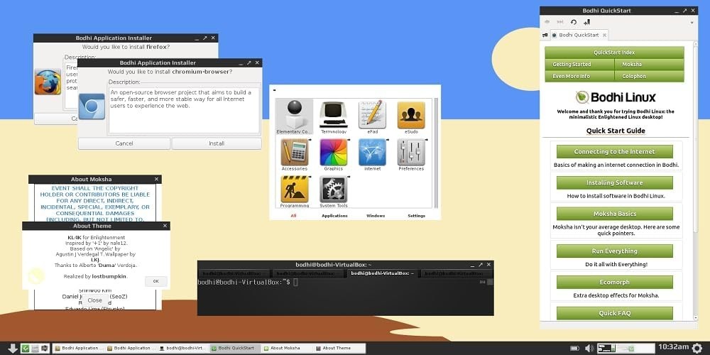 Latest New Release Bodhi Linux OS Operating System for PC on DVD