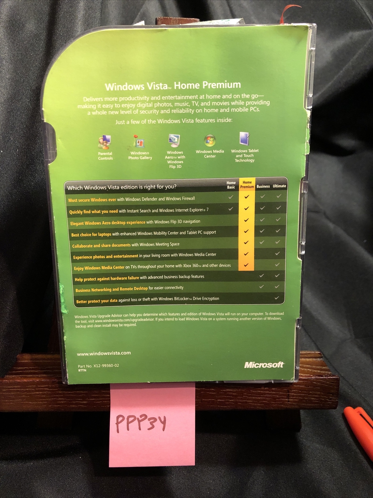 Microsoft Windows Vista Home Premium Full MS WIN 32 Bit DVD! EXCELLENT! FREE S/H
