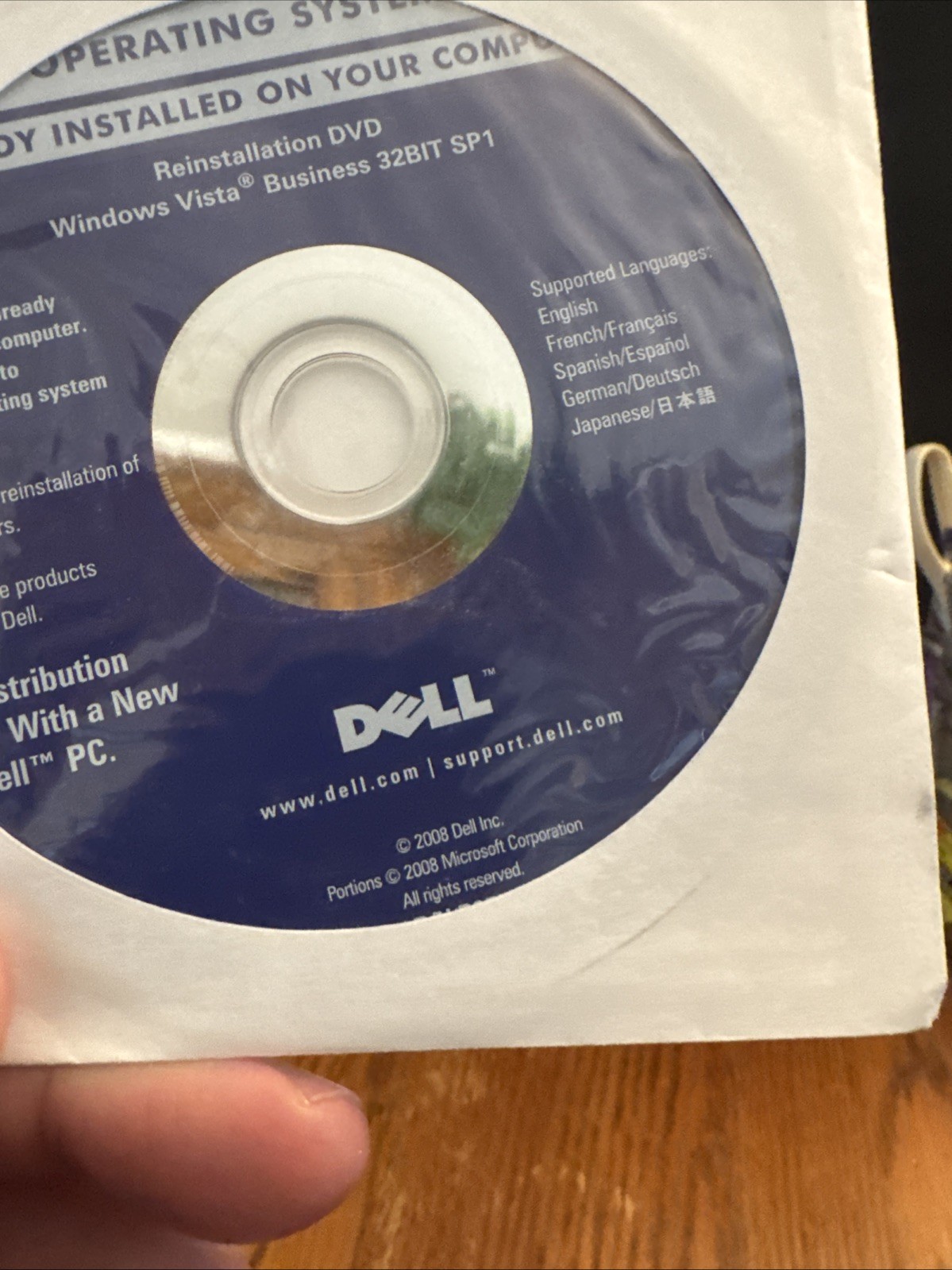 Dell System Reinstallation DVD Windows Vista Home Basic 32Bit SP1 SEALED FAST SH