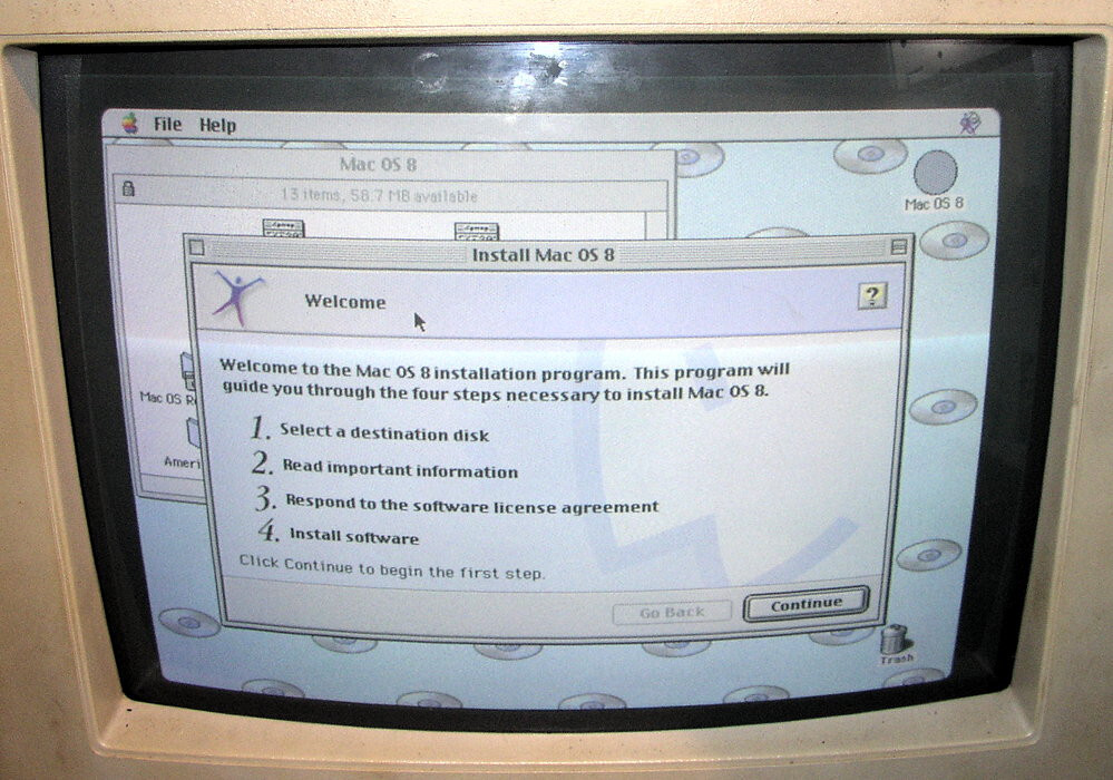 Apple Mac OS 8 Macintosh System Software Install Disc CD 691-1600-A **Tested**