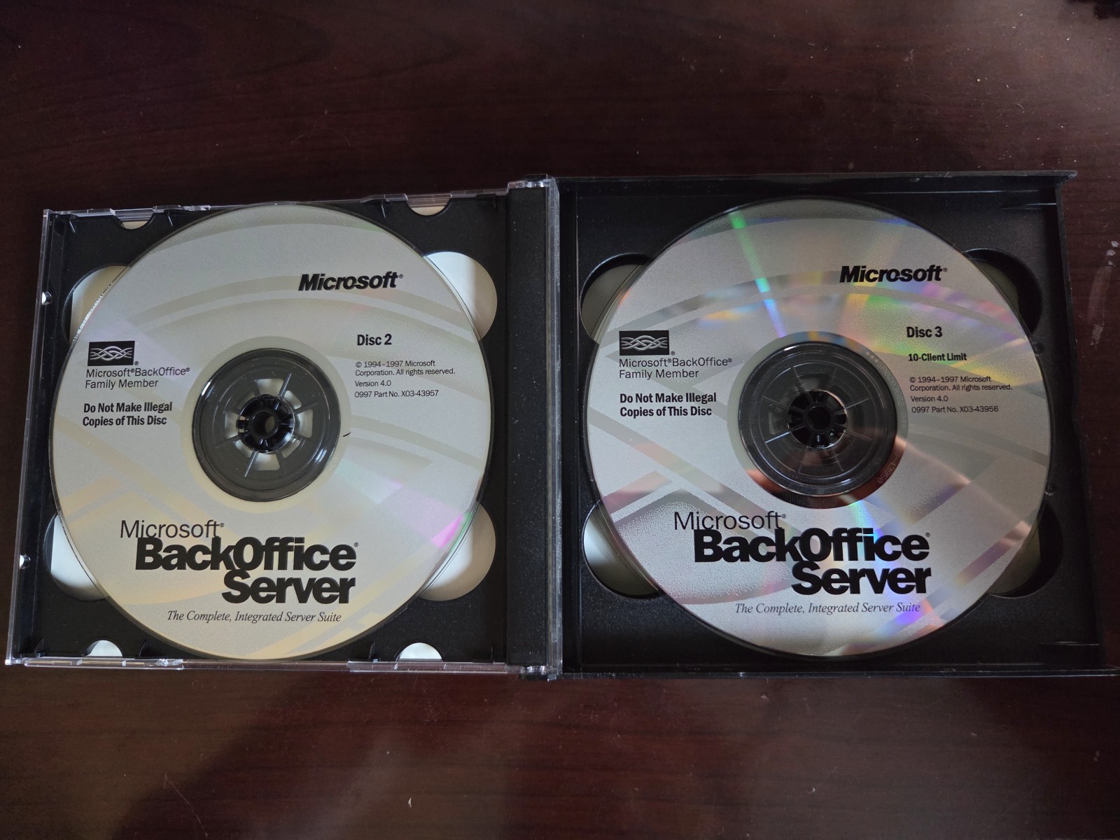 Microsoft BackOffice Server 4.0 10 user license software w/ key 1997 Windows OS