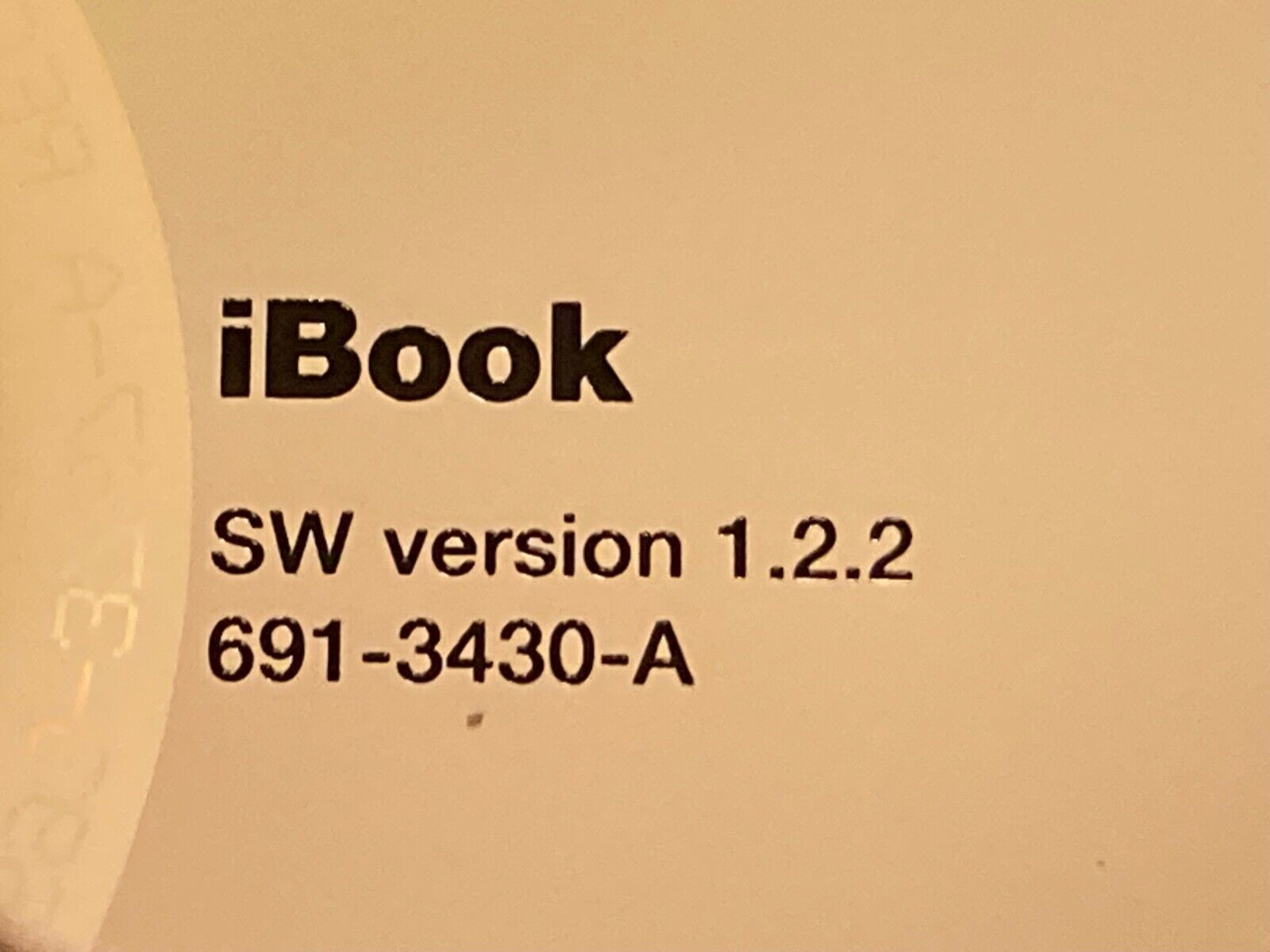 ORIGINAL Apple Hardware Test CD for iBook G3 version 1.2.2