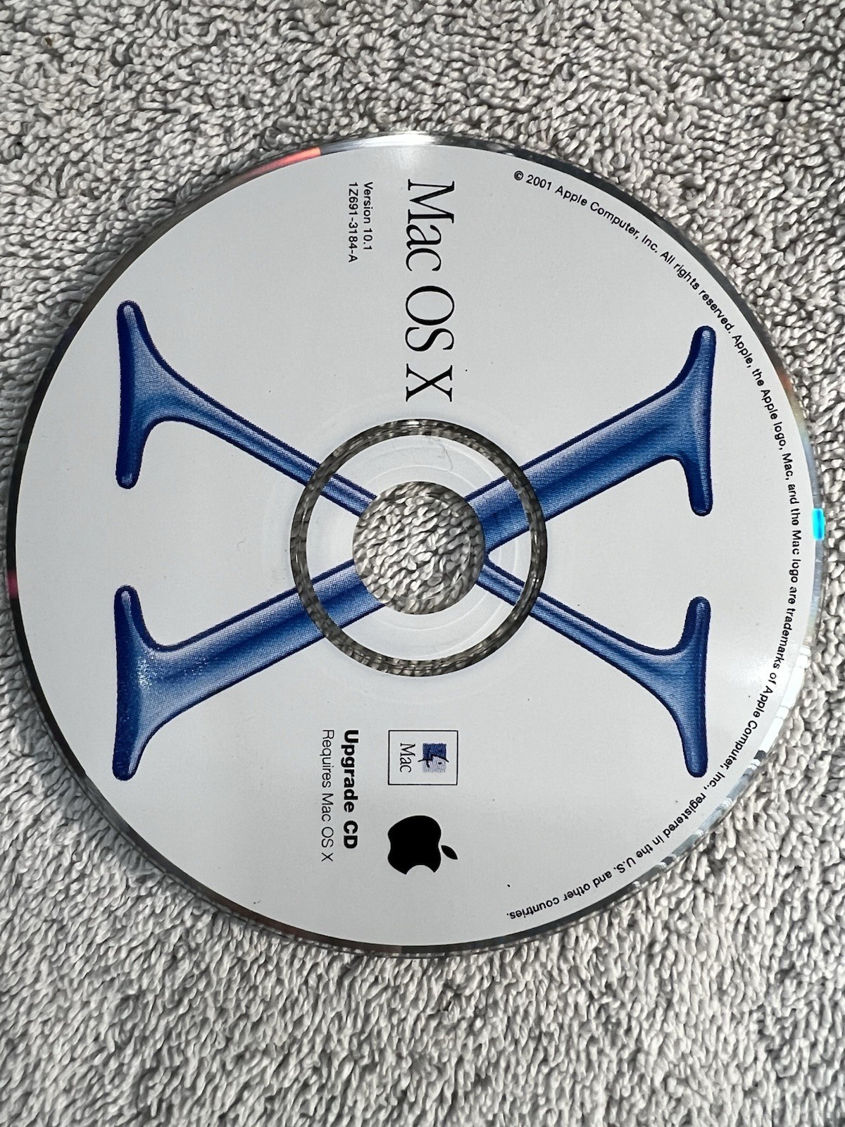 Original Apple Mac OS X 10.1 “Puma” Upgrade CD