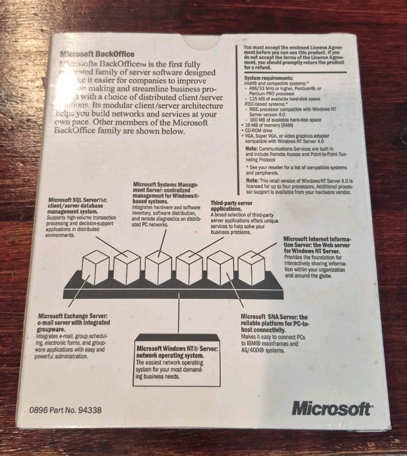 Windows NT Server 4.0 Upgrade 5 Client Pack CD-ROM Brand New Factoiry Sealed
