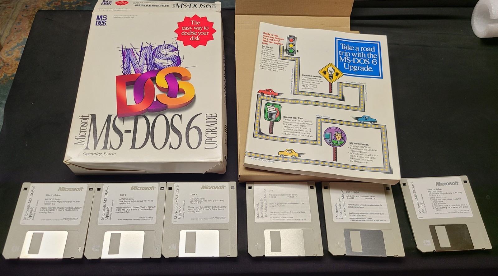 Microsoft MS-DOS 6 Upgrade Vintage Big Box PC Computer Software