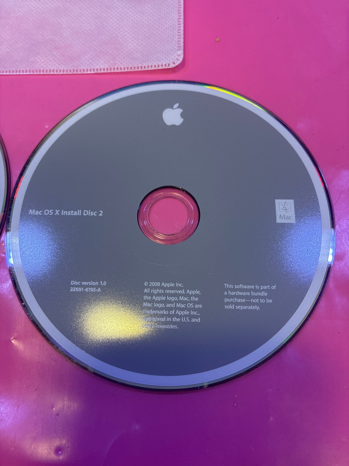 🔥 Apple Mac OS X 10.5.2 Install Discs 1 & 2 2008 Mac Pro 2Z691-6202-A