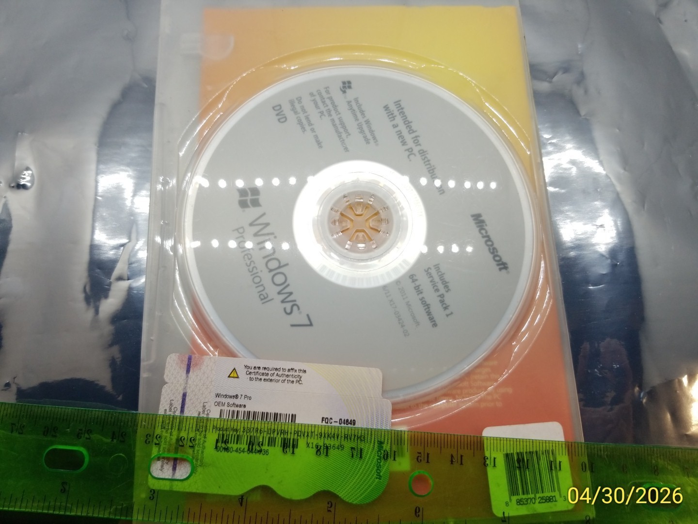 Microsoft Windows 7 Professional with product key