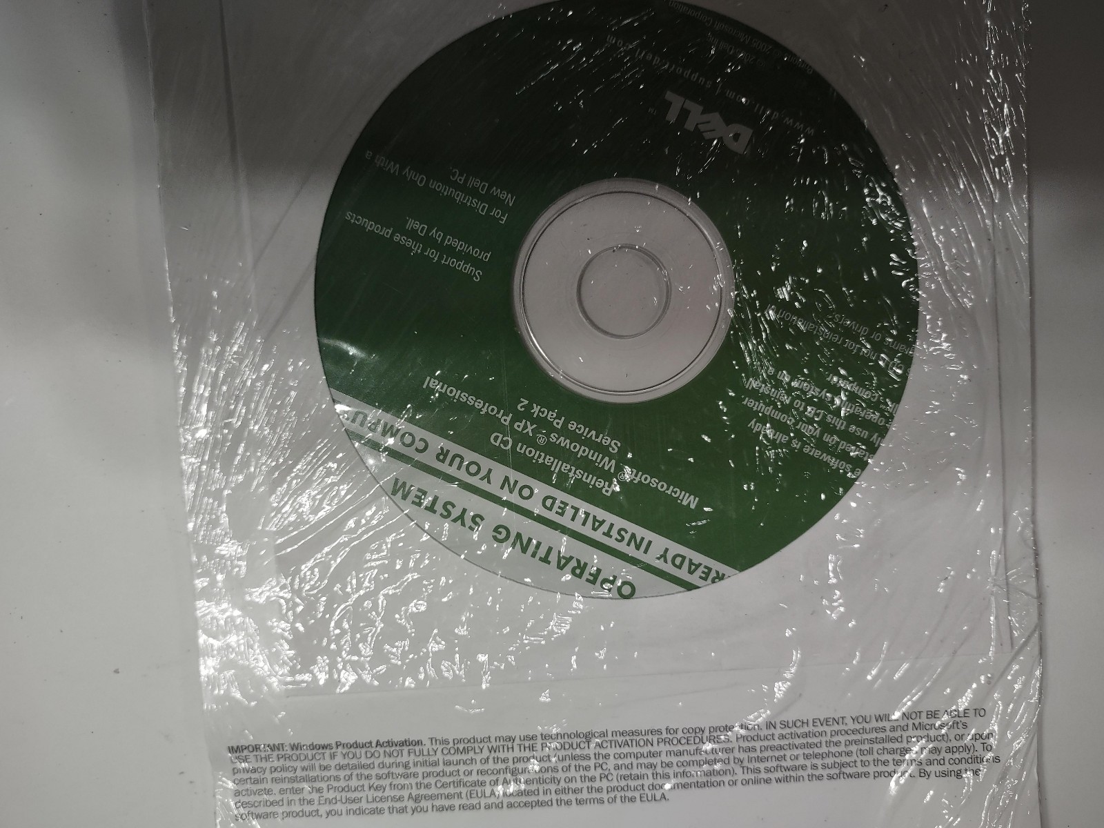 Microsoft Windows XP Professional Dell Reinstallation CD Service Pack 2